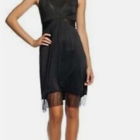 BCBG Maxazria Minette Dress Black Lace Sleeveless Medium - Picture 4 of 16